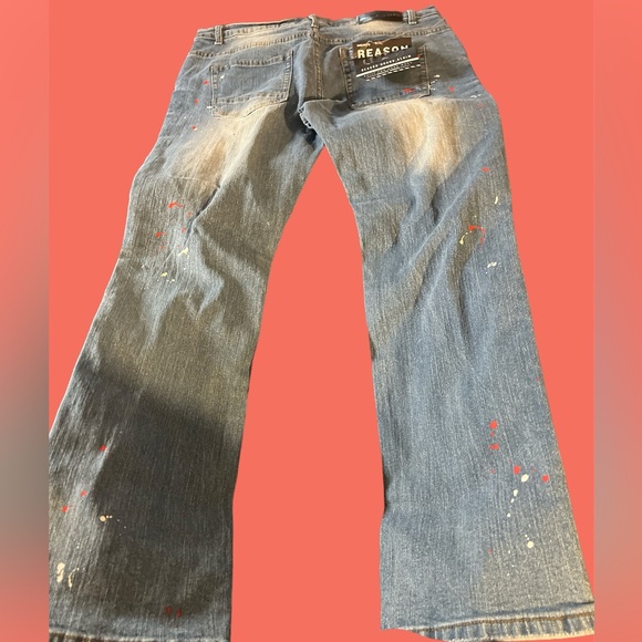 Men’s Distressed Paint Splattered Jeans- Size 40 - Picture 2 of 3
